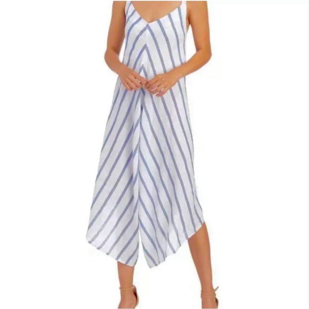 Vasna Striped Sleeveless Wide Leg Jumpsuit